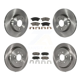 Front Rear Disc Brake Rotors And Ceramic Pads Kit For Cadillac ATS