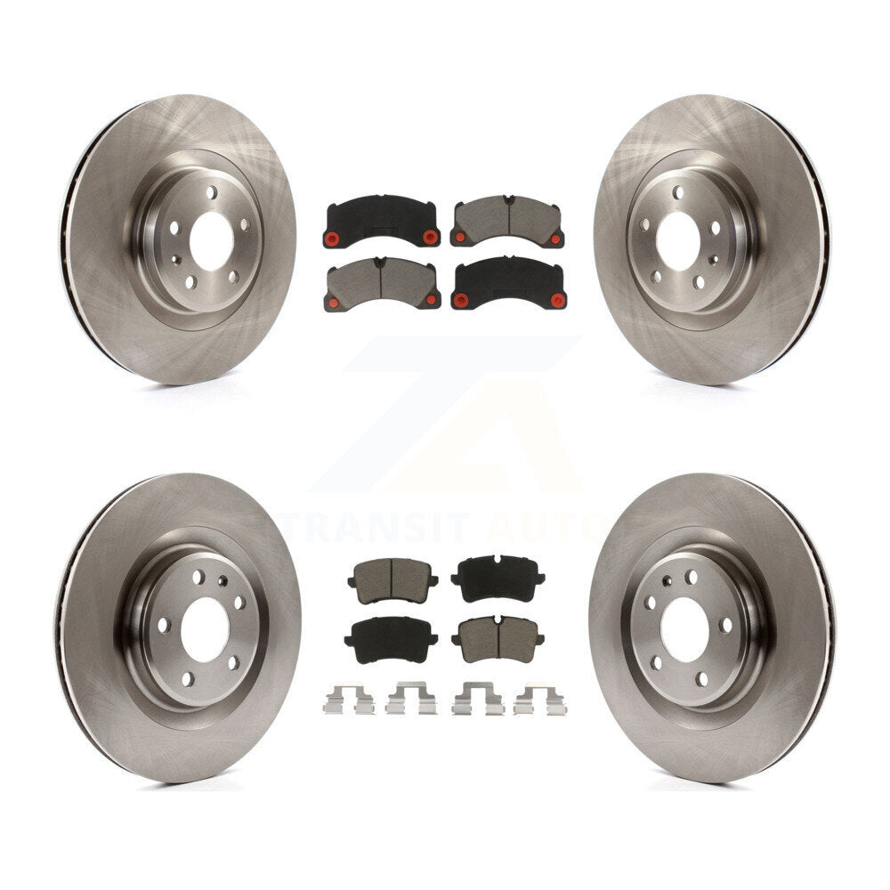 [Front+Rear] 2017 Porsche Macan Base Premium OE Brake Rotors & Ceramic Pads Kit For Max Braking