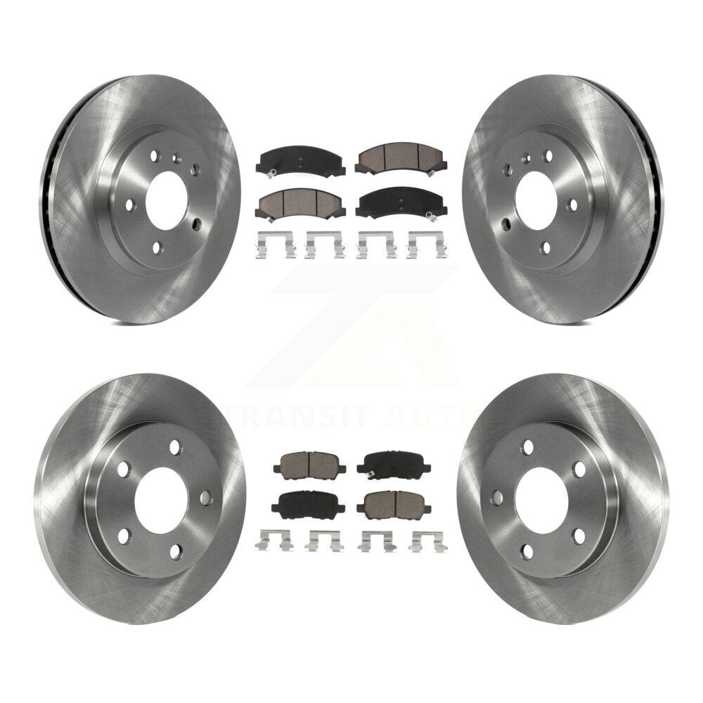 Front Rear Disc Brake Rotors And Ceramic Pads Kit For Chevrolet Impala Limited