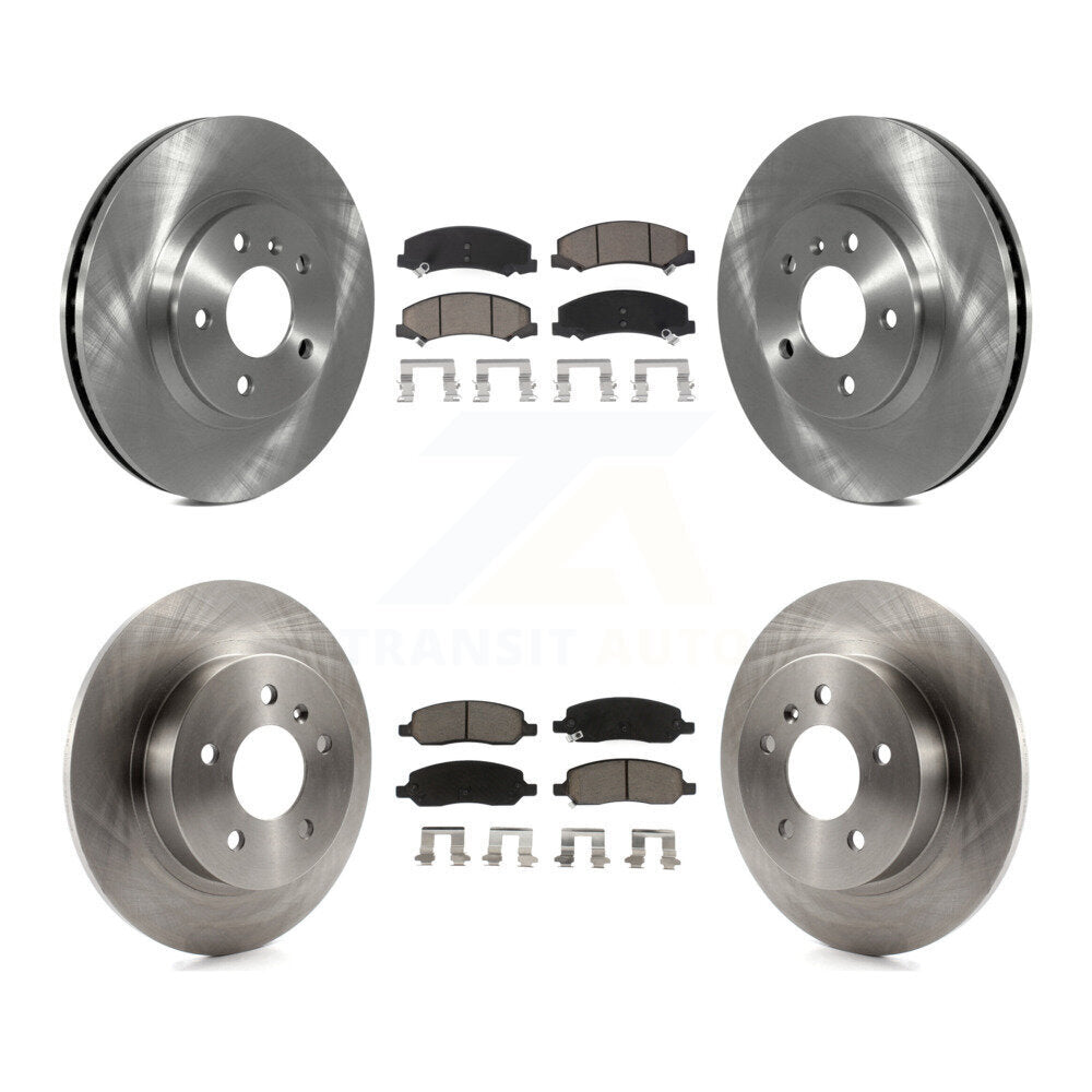 Front Rear Disc Brake Rotors And Ceramic Pads Kit For Buick Lucerne