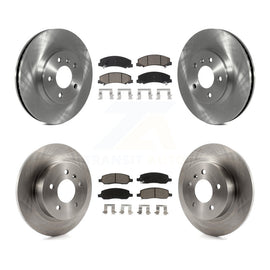 Front Rear Disc Brake Rotors And Ceramic Pads Kit For Buick Lucerne
