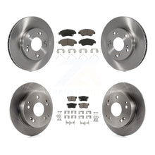 Charger l'image dans la galerie, Front Rear Disc Brake Rotors And Ceramic Pads Kit For Honda Civic Acura RSX