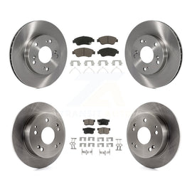 Front Rear Disc Brake Rotors And Ceramic Pads Kit For Honda Civic Acura RSX