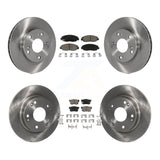 Front Rear Disc Brake Rotors And Ceramic Pads Kit For Honda Civic