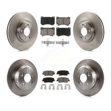 Charger l'image dans la galerie, Front Rear Disc Brake Rotors And Ceramic Pads Kit For Hyundai Genesis 4.6L