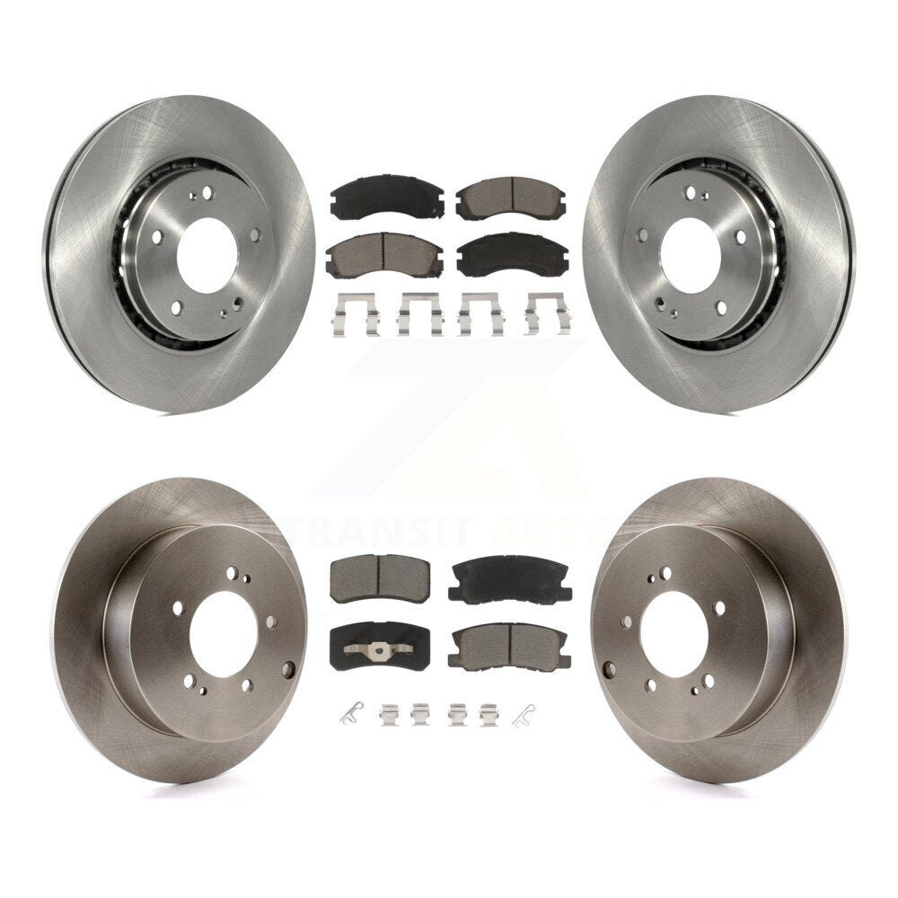 Front Rear Disc Brake Rotors And Ceramic Pads Kit For Mitsubishi Lancer