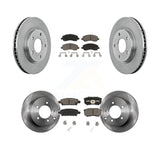 Front Rear Disc Brake Rotors And Ceramic Pads Kit For Mitsubishi Lancer