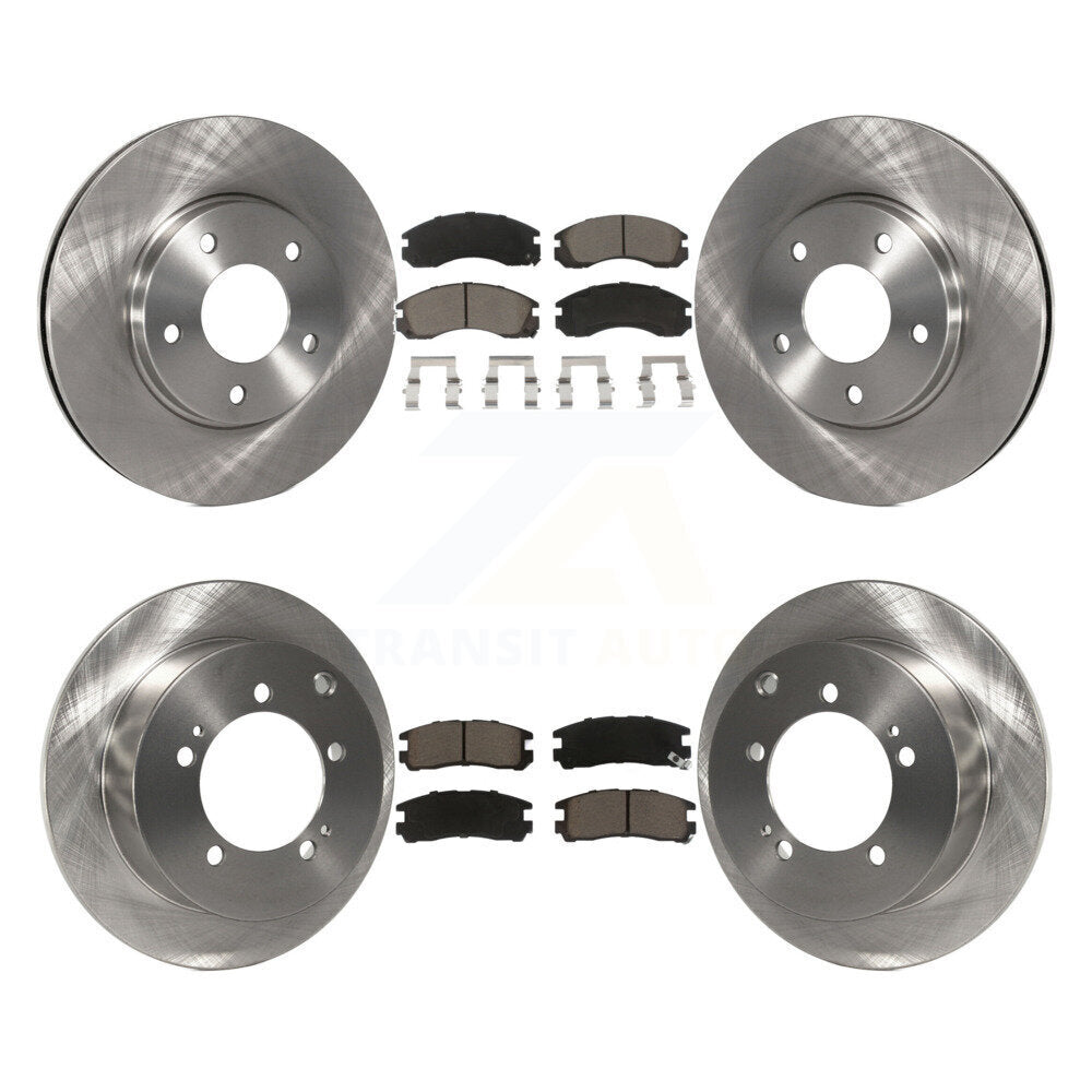 [Front+Rear] 2000 Mitsubishi Eclipse 3.0L Premium OE Brake Rotors & Ceramic Pads Kit For Max Braking