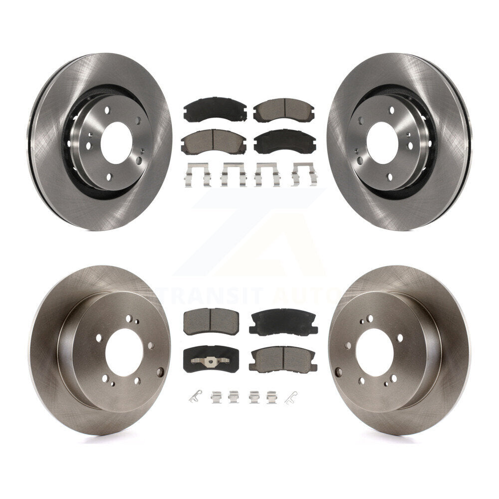 Front Rear Brake Rotor & Ceramic Pad Kit For Mitsubishi Lancer Ralliart To 03 09