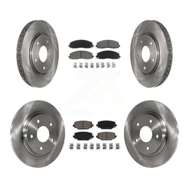 Front Rear Disc Brake Rotors And Ceramic Pads Kit For Dodge Grand Caravan