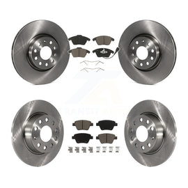Front Rear Disc Brake Rotors And Ceramic Pads Kit For Volkswagen Beetle GTI