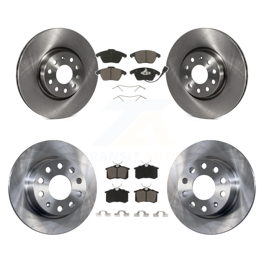 Front Rear Disc Brake Rotors And Ceramic Pads Kit For Volkswagen Jetta Beetle