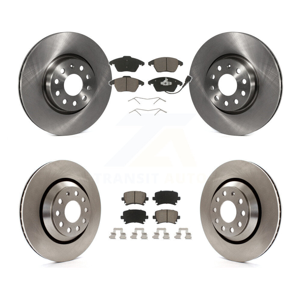 Front Rear Disc Brake Rotors And Ceramic Pads Kit For Volkswagen Passat CC