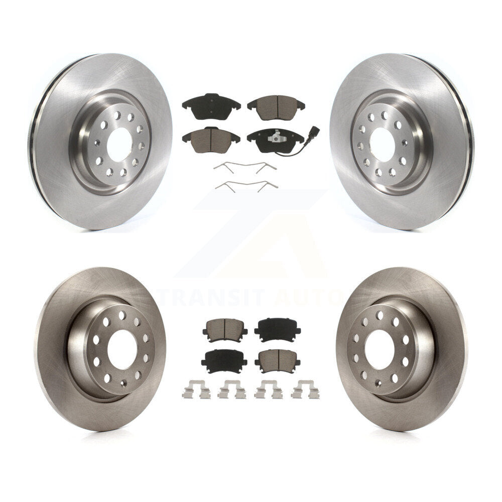 Front Rear Disc Brake Rotors And Ceramic Pads Kit For Volkswagen CC
