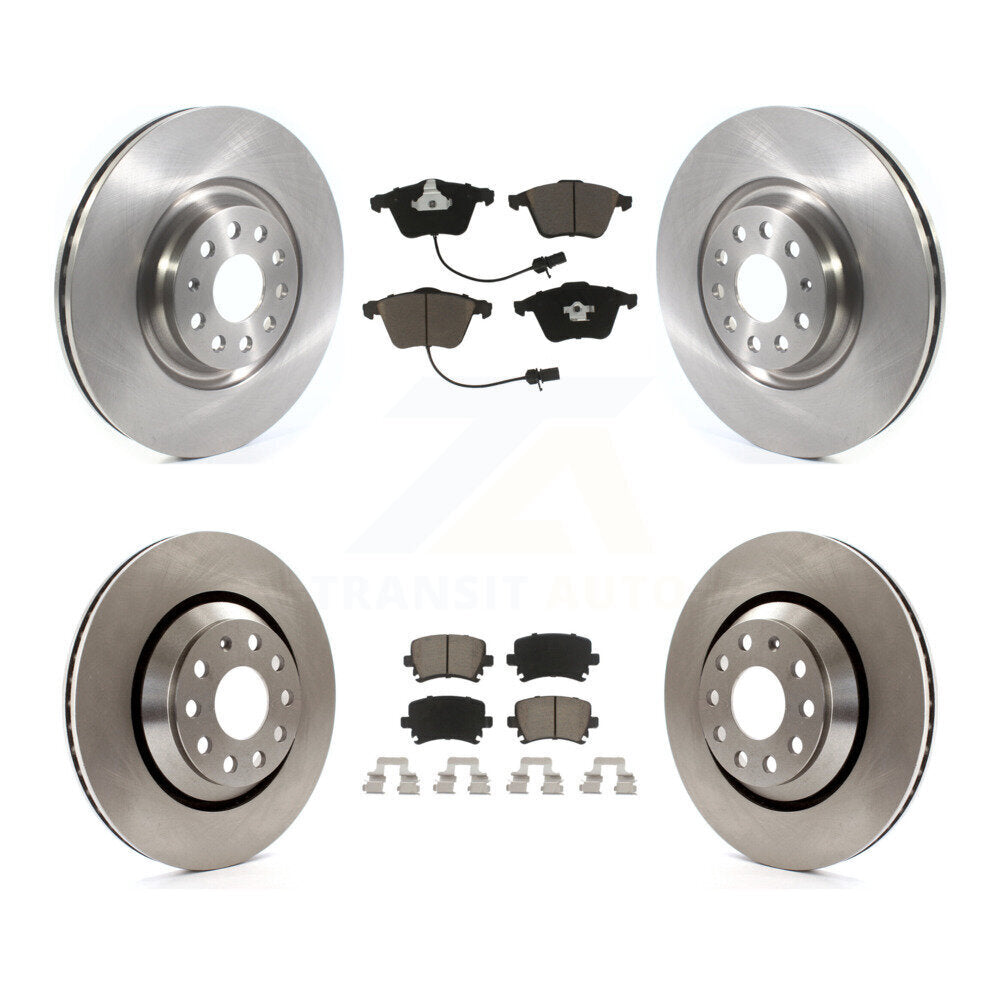 Front Rear Disc Brake Rotors And Ceramic Pads Kit For Volkswagen CC