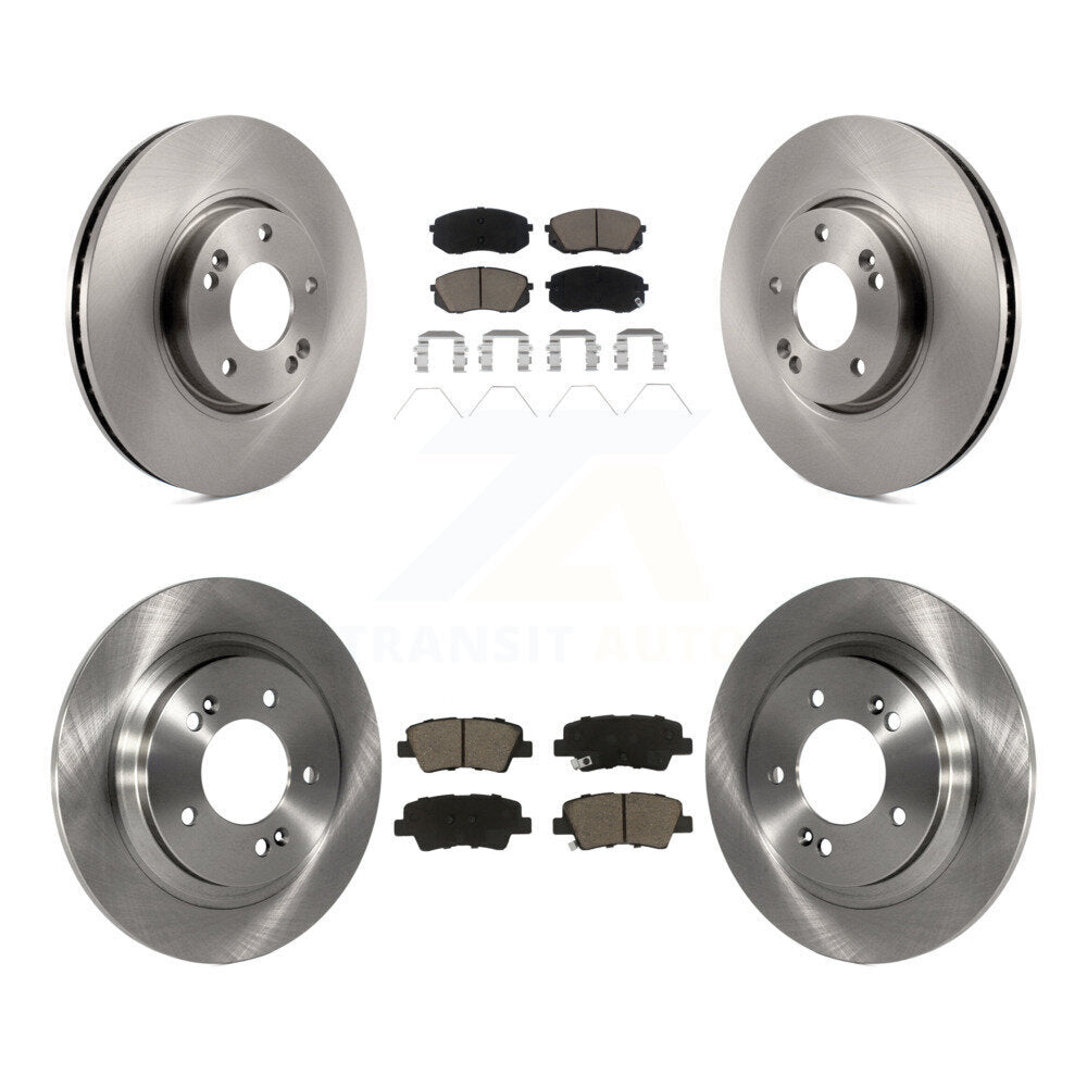 [Front+Rear] 2017-2019 Kia Soul EV Premium OE Brake Rotors & Ceramic Pads Kit For Max Braking