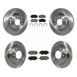 Front Rear Disc Brake Rotors And Ceramic Pads Kit For Kia Soul Forte