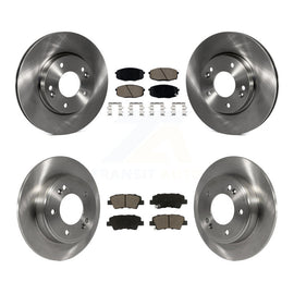 Front Rear Brake Rotor & Ceramic Pad Kit For Kia Hyundai Kona Forte Soul Elantra