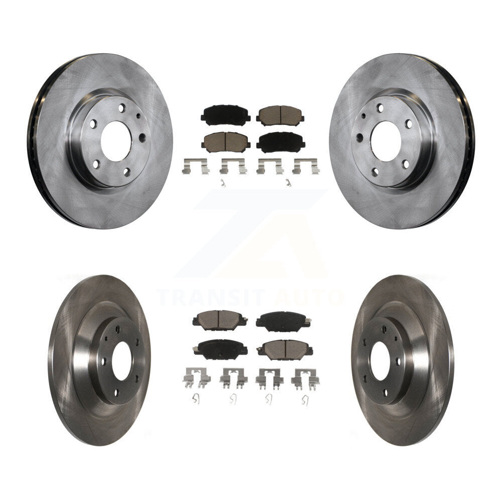 Front Rear Disc Brake Rotors And Ceramic Pads Kit For Mazda CX-5
