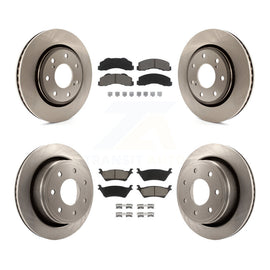 [Front+Rear] 12-14 Ford F-150 With 7 Lug Wheels Premium OE Brake Rotors & Ceramic Pads Kit For Max Braking