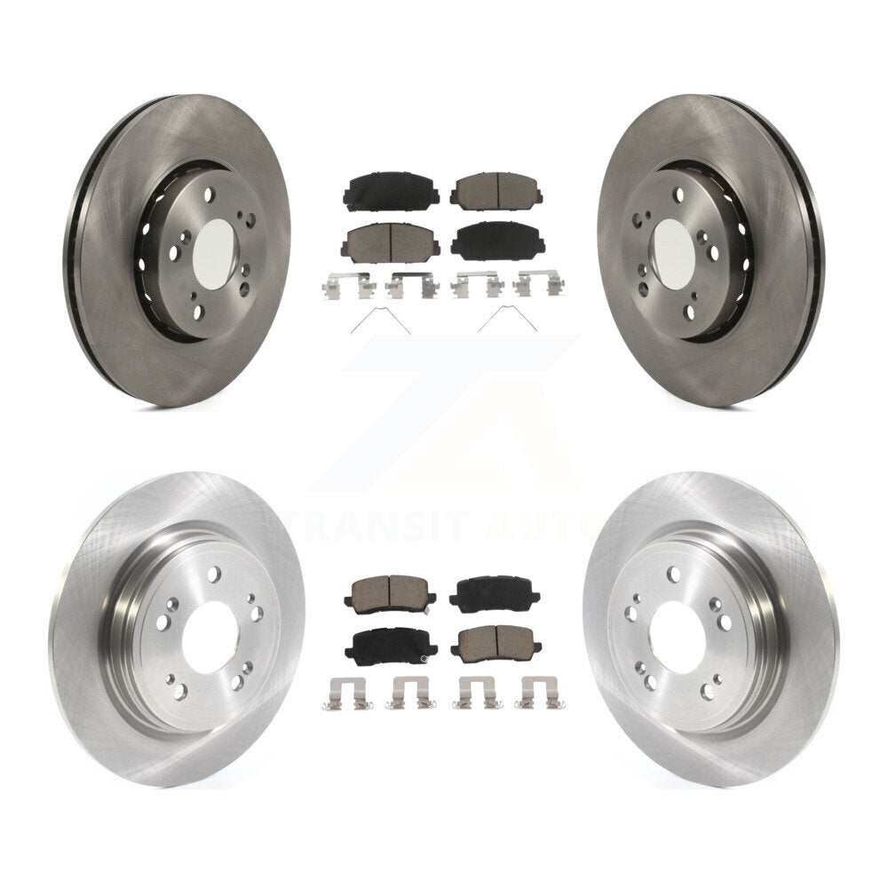 Front Rear Disc Brake Rotors And Ceramic Pads Kit For Acura RLX