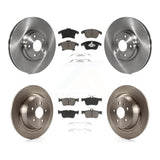 Front Rear Disc Brake Rotors And Ceramic Pads Kit For Ford Fusion Lincoln MKZ