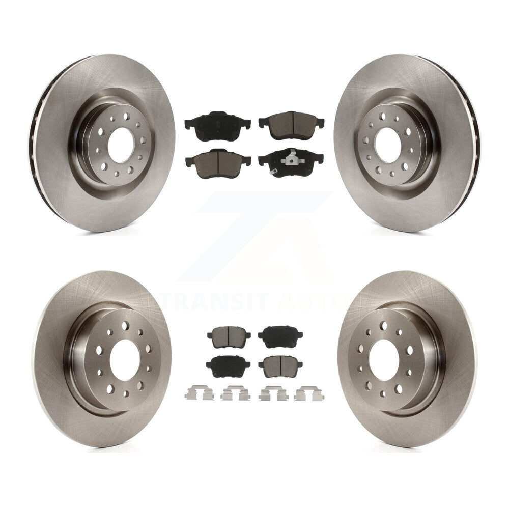 [Front+Rear] 2014-2020 Fiat 500L Premium OE Brake Rotors & Ceramic Pads Kit For Max Braking