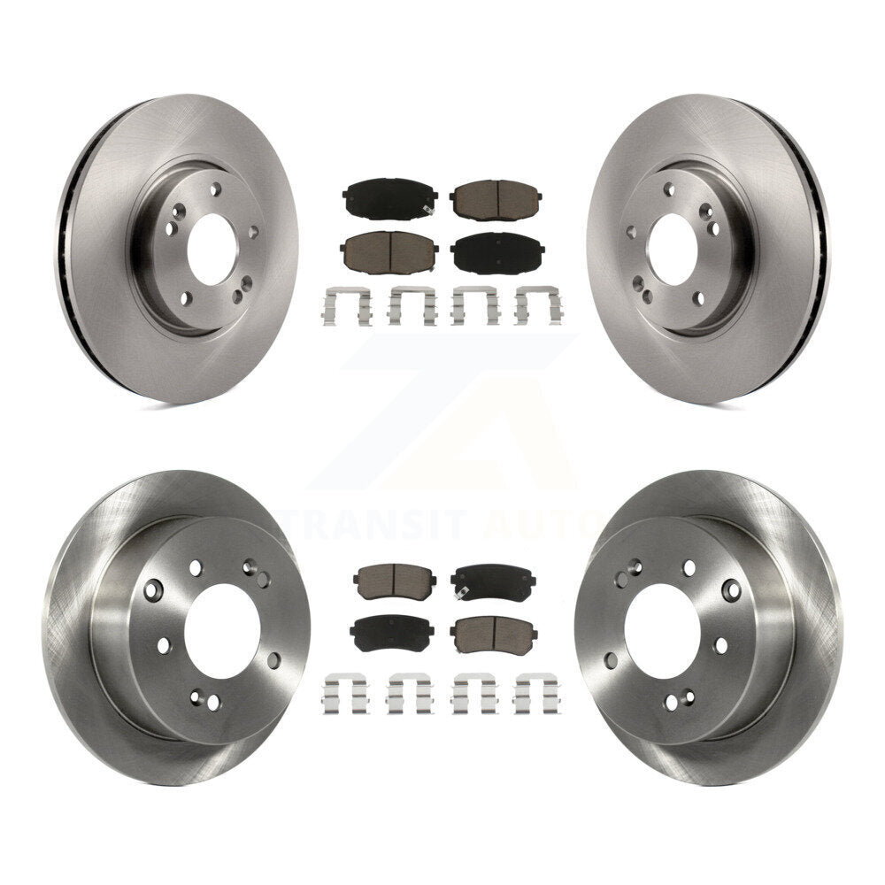 Front Rear Disc Brake Rotors And Ceramic Pads Kit For Kia Forte Koup Forte5
