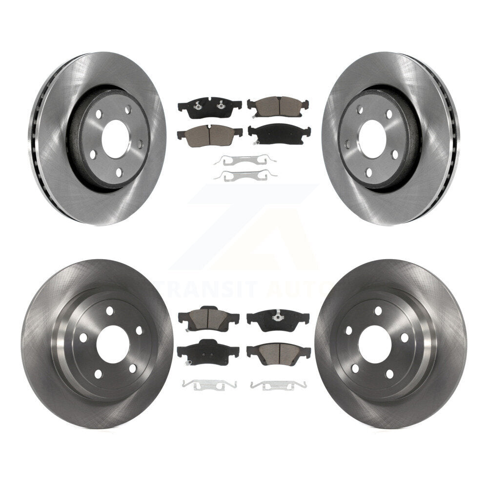 Front Rear Disc Brake Rotors And Ceramic Pads Kit For Dodge Durango