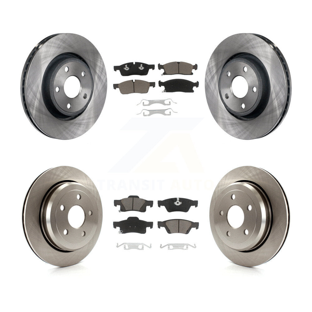 Front Rear Brake Rotors Ceramic Pad Kit For Dodge Durango Jeep Grand Cherokee WK