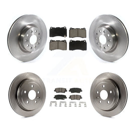 Front Rear Brake Rotors Ceramic Pad Kit For Cadillac CTS With 18