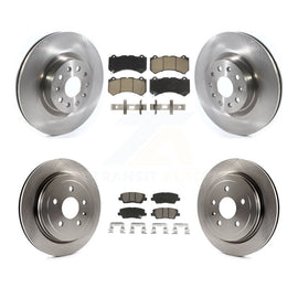 Front Rear Disc Brake Rotors And Ceramic Pads Kit For Cadillac CTS