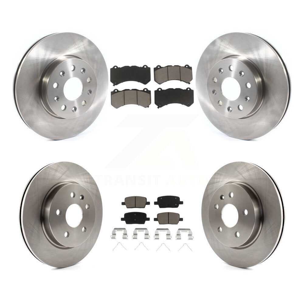 Front Rear Disc Brake Rotor Ceramic Pad Kit For 2019-2020 Chevrolet Camaro LT/LS