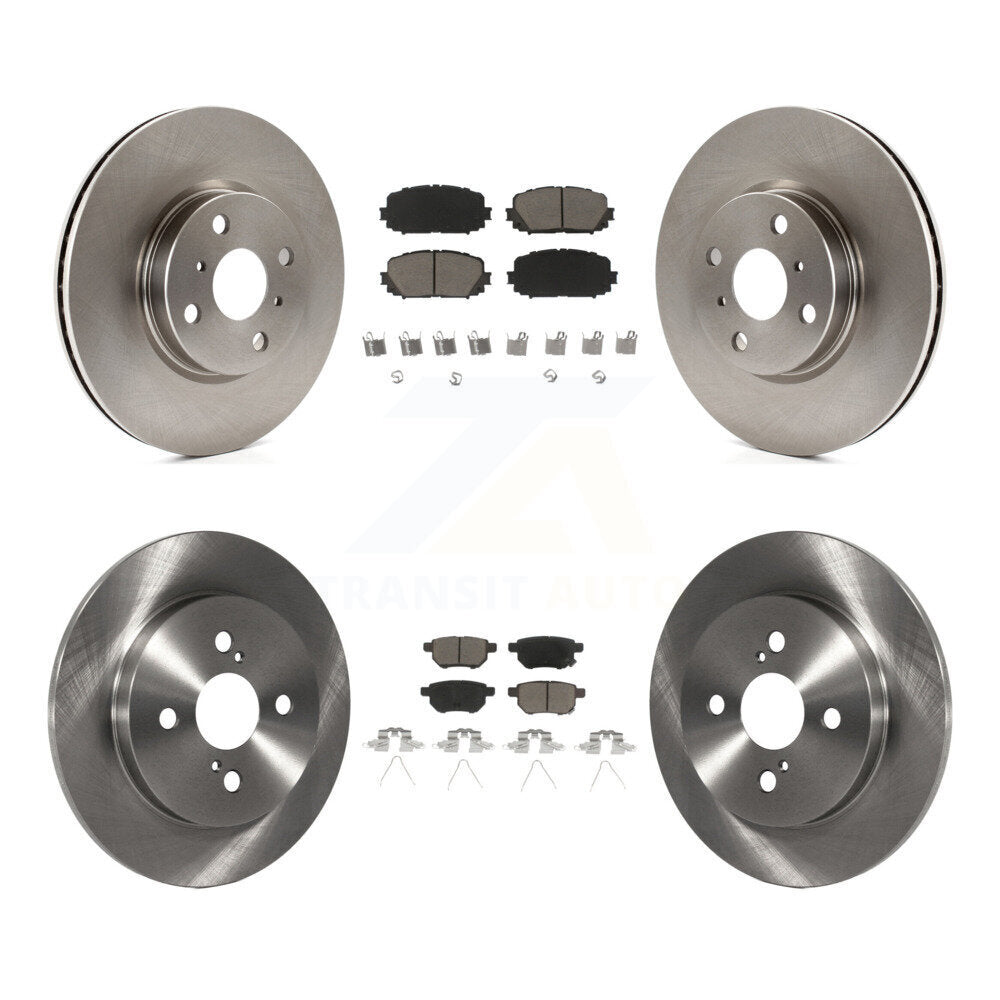 Front Rear Disc Brake Rotors And Ceramic Pads Kit For Toyota Yaris