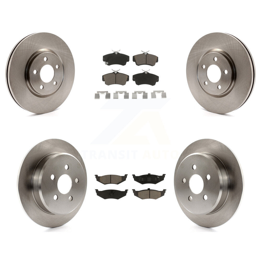 Front Rear Brake Rotor Ceramic Pad Kit For 2007 Chrysler PT Cruiser Turbocharged