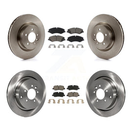 Front Rear Disc Brake Rotors And Ceramic Pads Kit For Land Rover LR4 Range Sport