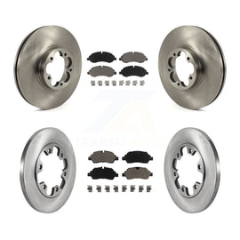 Front Rear Brake Rotor Ceramic Pad Kit For Ford Transit-350 HD With 6 Lug Wheels