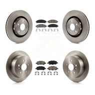 [Front+Rear] 2009-2016 Toyota Venza Premium OE Brake Rotors & Ceramic Pads Kit For Max Braking