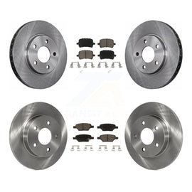 Front Rear Disc Brake Rotors And Ceramic Pad Kit For Chevrolet Malibu Pontiac G6