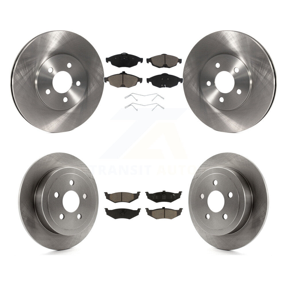 Front Rear Disc Brake Rotor & Ceramic Pad Kit For Chrysler Sebring Dodge Stratus