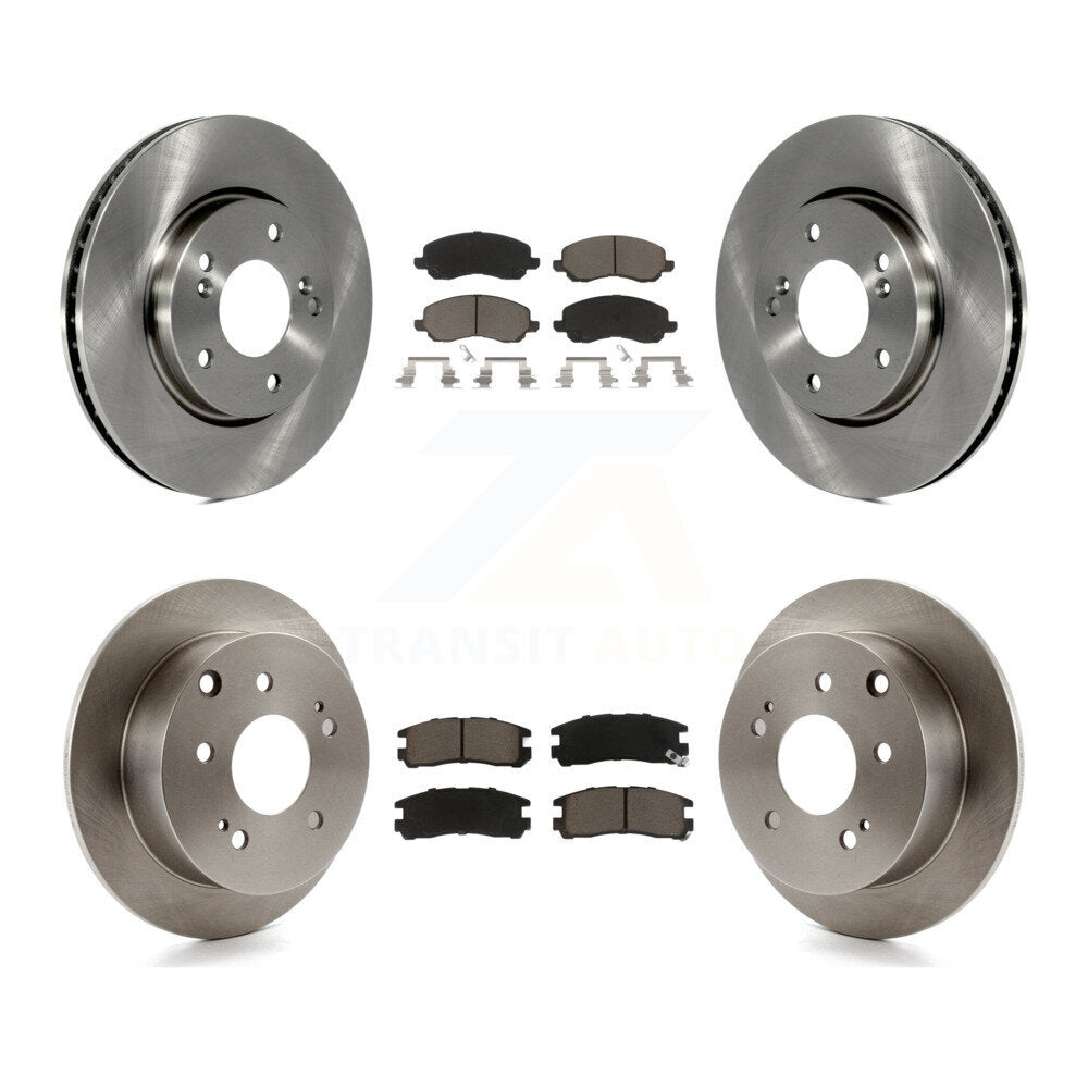 Front Rear Disc Brake Rotors And Ceramic Pads Kit For Mitsubishi Galant