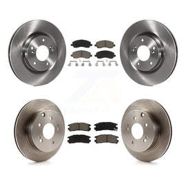 Front Rear Disc Brake Rotors Ceramic Pad Kit For 2007 Mitsubishi Galant Ralliart