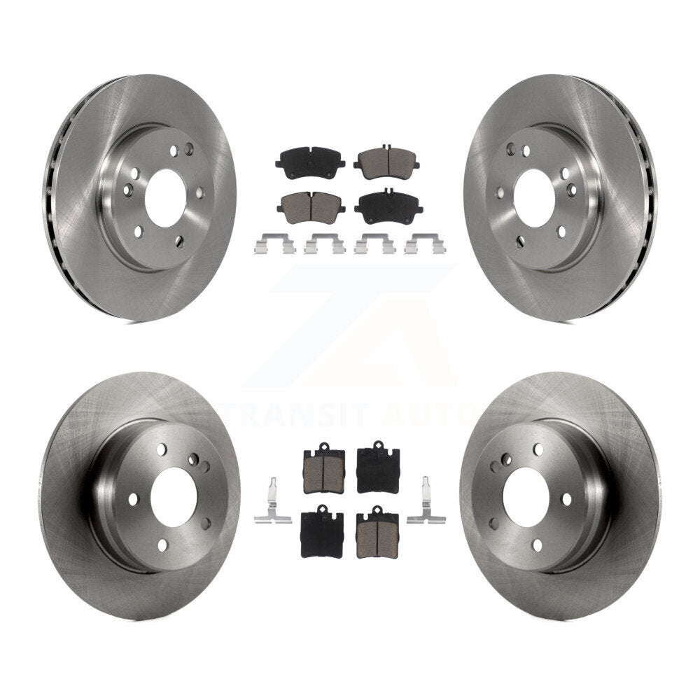 Front Rear Brake Rotor And Ceramic Pad Kit For Mercedes-Benz C240 Wagon with RWD