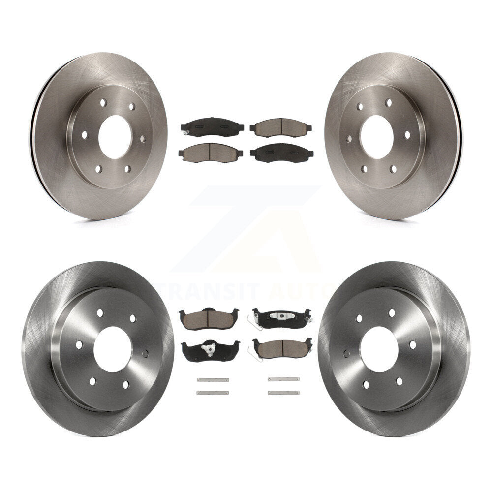 Front Rear Brake Rotor & Ceramic Pad Kit For Nissan Titan Pathfinder Armada QX56
