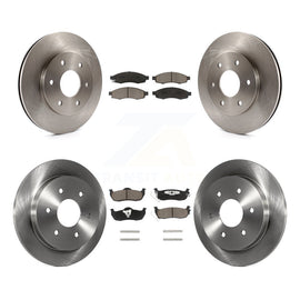 Front Rear Brake Rotor & Ceramic Pad Kit For Nissan Titan Pathfinder Armada QX56