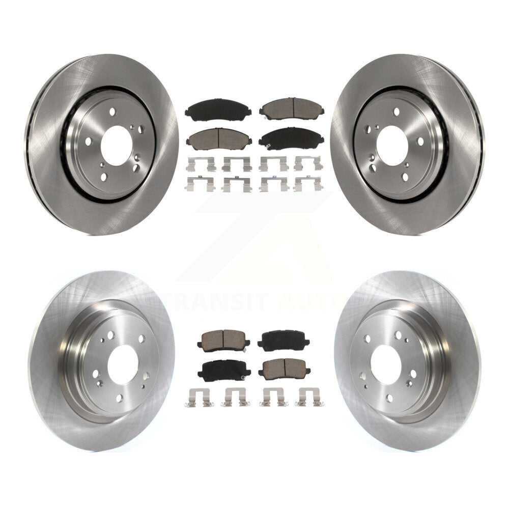 Front Rear Disc Brake Rotors And Ceramic Pads Kit For Acura MDX