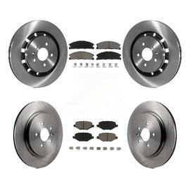 Front Rear Brake Rotors Ceramic Pad Kit For Ford Explorer Police Interceptor MKS