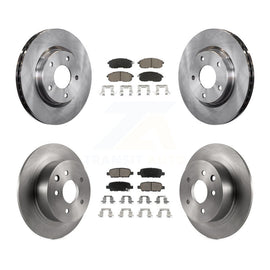 Front Rear Disc Brake Rotors And Ceramic Pads Kit For Nissan Sentra