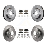 Front Rear Disc Brake Rotors And Ceramic Pads Kit For Nissan Sentra