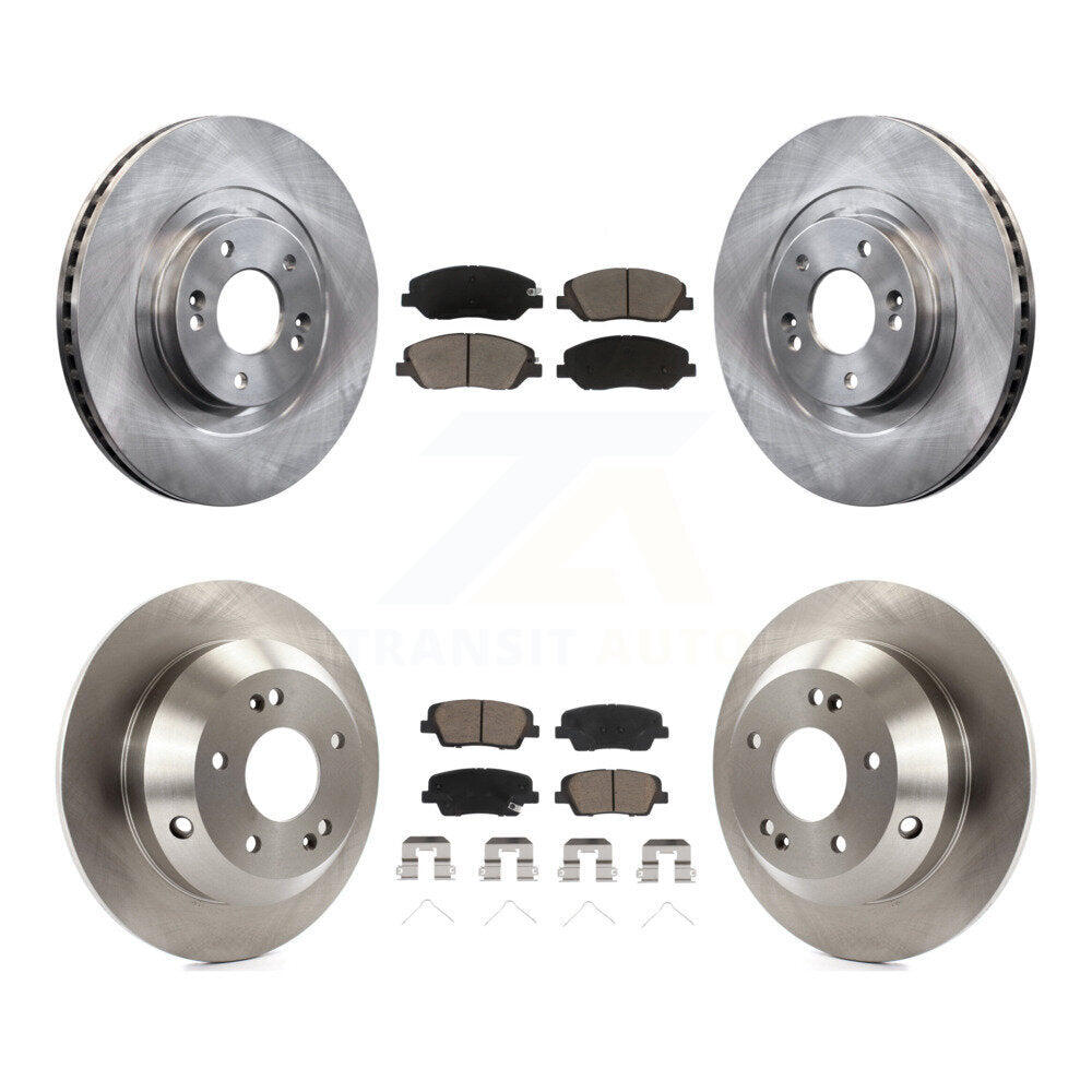Front Rear Disc Brake Rotors And Ceramic Pads Kit For Hyundai Santa Fe XL